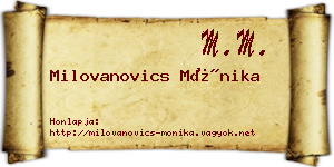 Milovanovics Mónika névjegykártya